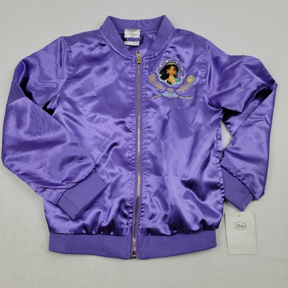 Disney Other - NWT Disney satin purple Princess Jasmine bomber style jacket